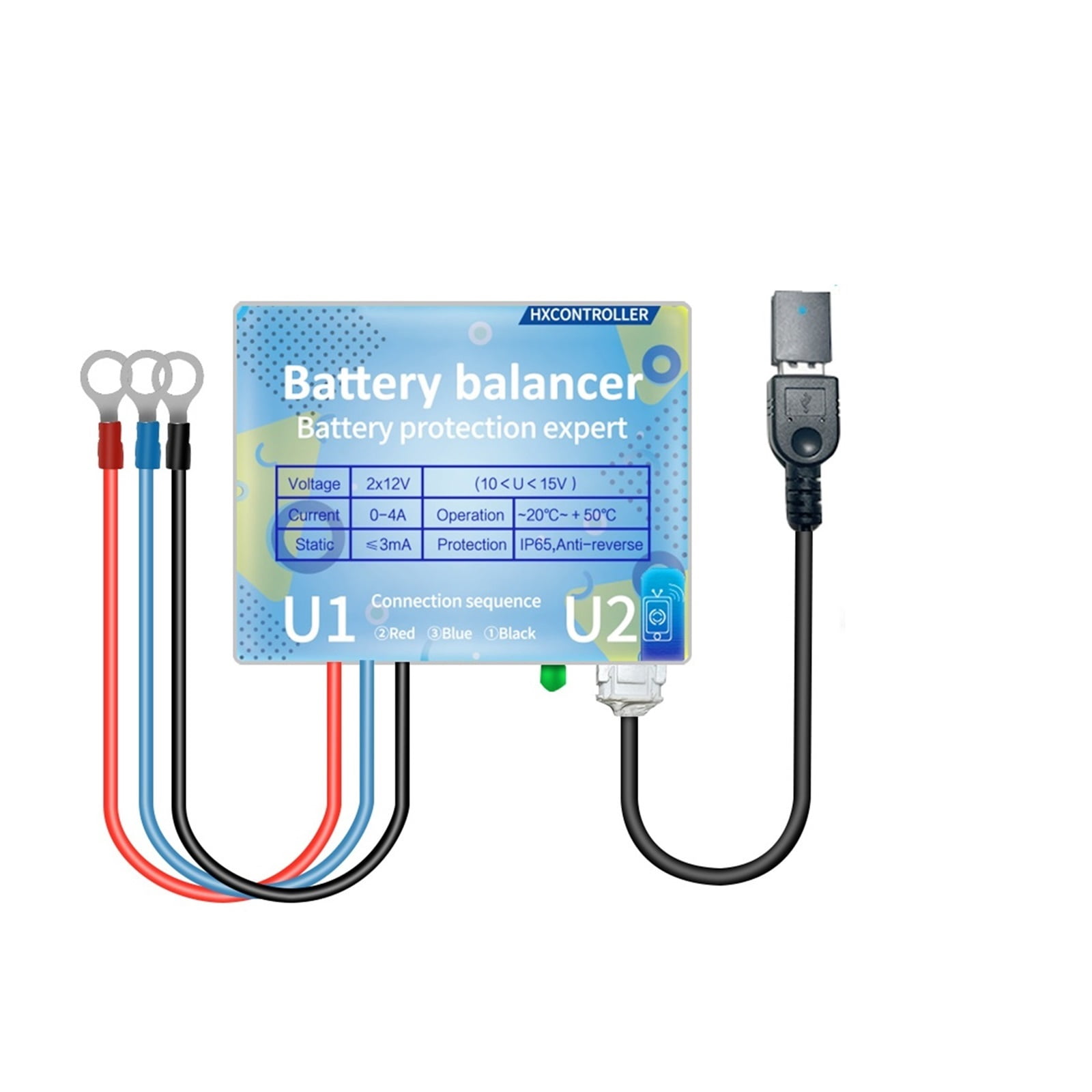 IP65 Lithium GEL Lead Acid Battery Equalize With WIFI Function 24V 48V 60V 72V 96V Battery Balance 10-15VDC ,Easy to Installation