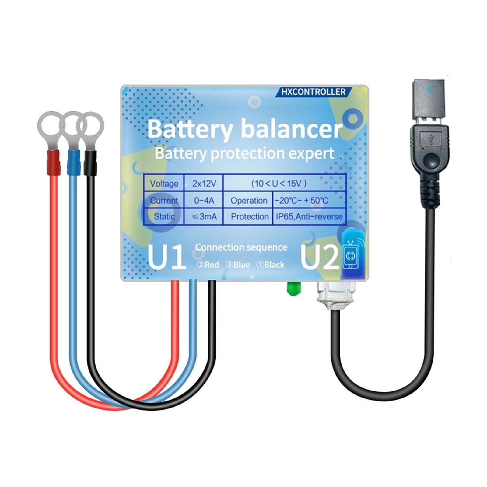 IP65 Lithium GEL Lead Acid Battery Equalize With WIFI Function 24V 48V 60V 72V 96V Battery Balance 10-15VDC ,Easy to Use