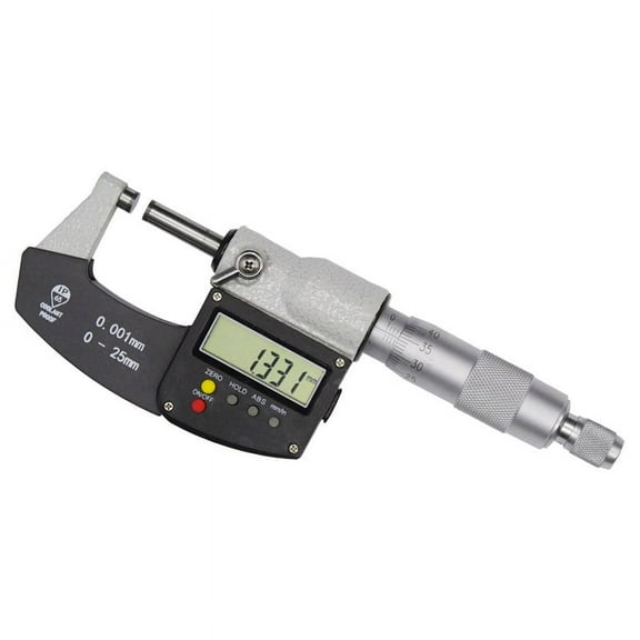 IP65 Outside Micrometer 0-25mm Large Screen Digital Micrometer Caliper Gauge Meter Micrometer Carbide 0.001 MM Measure Tools ,Easy to Operate