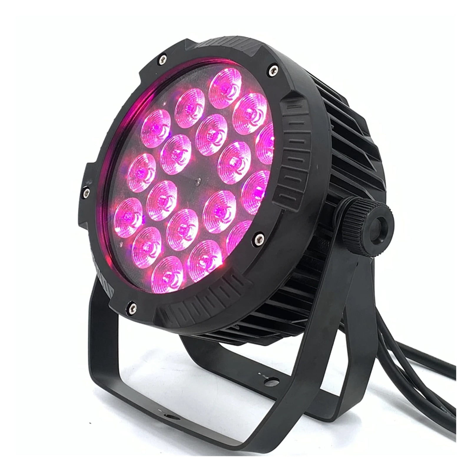 UKfog LED Par 200W 6-in-1 &ndash; 18 Faretti RGBWA+UV Con DMX512, 4 Modalit&agrave; Di Controllo E Sensibilit&agrave; Regolabile Per Feste E Spettacoli