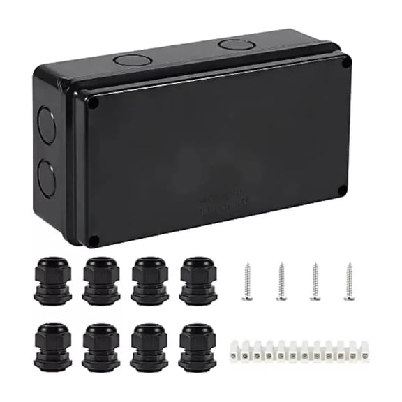 IP65 Waterproof Junction Box  ABS Outdoor Electrical Project Enclosure, 15011070mm (5.9"4.3"2.8"), For Landscape & Security Wiring