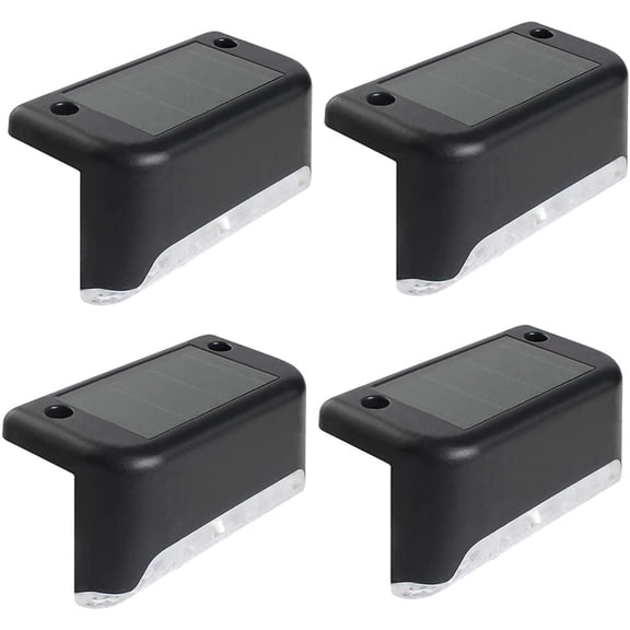 IP65 Waterproof LED Solar Deck Lights - 4pcs Outdoor Wireless Lighting for Patio Stairs & Fence