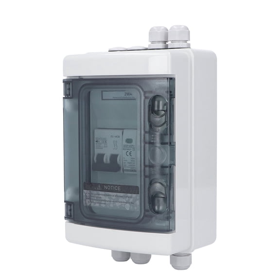 IP65 Waterproof PV Combiner Box with 40A Circuit Breaker & Lightning Surge Protection, Heavy Duty 1000V DC Solar Panel Photovoltaic Disconnect Switch Distribution Enclosure Box
