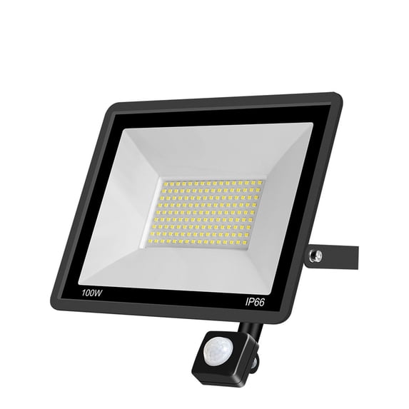 IP66 LED Reflector Spotlight Waterproof Floodlight PIR Motion Sensor Outdoor Garden Lighting Cold White LED Exterior Street Lamp ,Power Saving