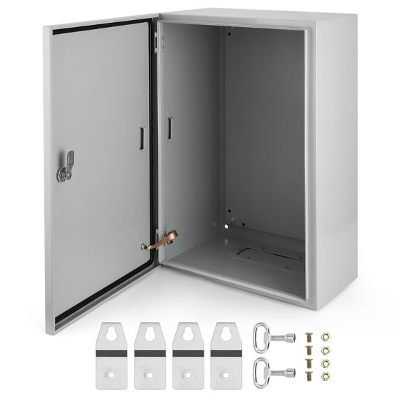 IP66 Waterproof Electrical Box - Heavy-Duty Steel Enclosure with Lock & Hinge for Secure Outdoor/Indoor Wiring