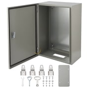 IP66 Waterproof Electrical Box   Stainless Steel NEMA 4X Junction Enclosure with Hinged Cover, Lock & Removable Mounting Plate for Outdoor Industrial Use