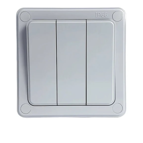 IP66 Waterproof Outdoor Wall Switch 1/2/3 Gang Weatherproof Push Button 16A Power Switch ON OFF for Home and Garden