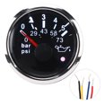 IP67 Oil Pressure Gauge 0‑5BAR 0‑73PSI Meter with Smart Alarm for Cars ...