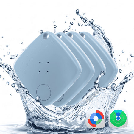 OTIC Bluetooth Anti-Lost Smart Tag, Compatible with Apple Find My & Android Find Hub, IP67 Waterproof Tracker for Keys Luggage Wallet Pets, Replaceable Battery 18 Months Standby