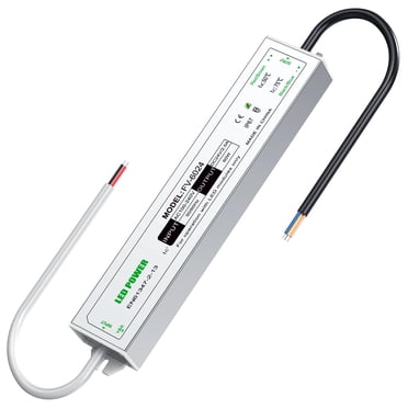 30W 12V LED Power Supply - Waterproof IP67 LED Driver With 3-Prong Plug For LED Strips