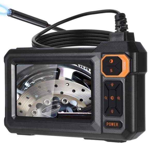 IP67 Waterproof Pipe Inspection Camera 4.3" Screen, 8.5mm Probe with 8 LEDs, Flexible Borescope for Plumber Mechanics, Drain