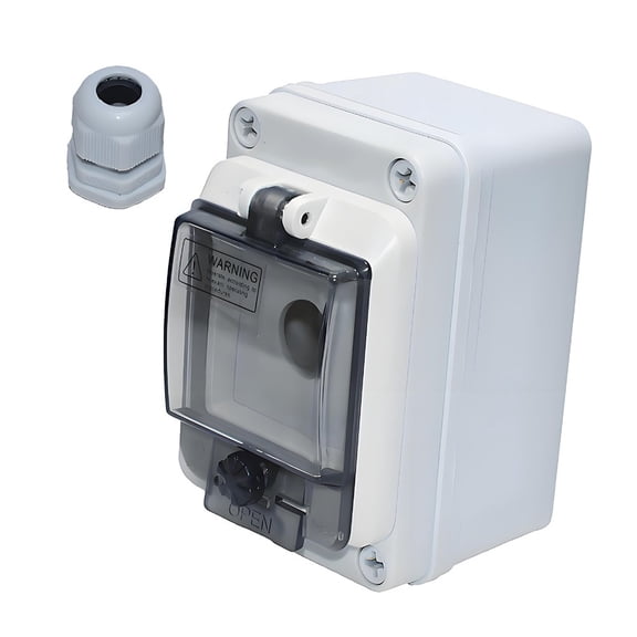 IP67 Waterproof Rotary Switch Box, Stop Control Panel Enclosure With Screw Wiring, ABS Plastic Safety Shutdown Housing For Industrial Automation Machinery - White(A)