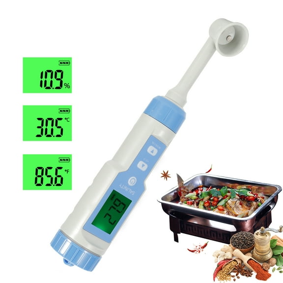 IP67 Waterproof Salinity Meter Tester For Food, Aquarium & Seawater, High Accuracy Salt Concentration Measuring Tool