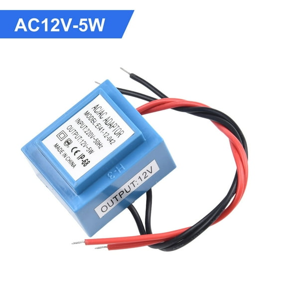IP68 Lighting Transformer AC12V/24V Power Adapter For Swimming Pool LED Lights 5W-60W Waterproof Epoxy Potted Supply Unit For Short Circuit Protection Black(AC12V-5W)