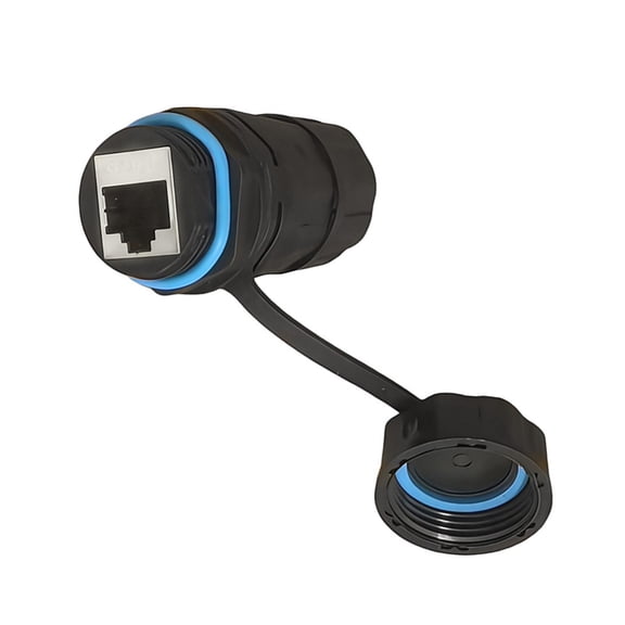 IP68 M23 RJ45 Ethernet Coupler Cat6 Shielded Connector for Outdoor Data & Lighting Systems