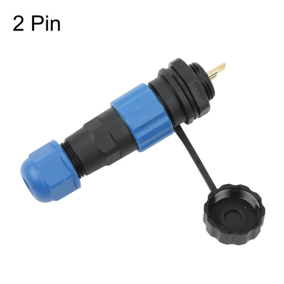 IP68 SP13 Panel Mount Circular Connector with Socket Design and 2 to 7 Pins for Low Frequency Power and Signal Wiring (2pin)
