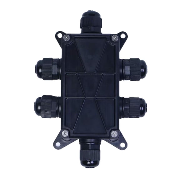 IP68 Waterproof Junction Box 6-Channel Outdoor Metal Enclosure Flame Retardant for Electrical Wiring