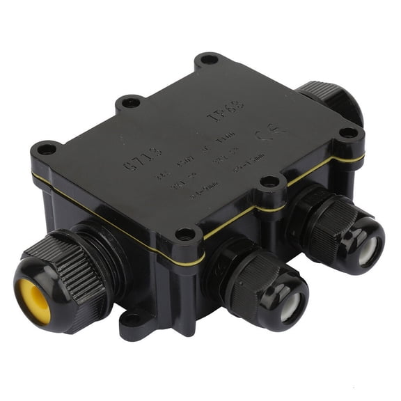 IP68 Waterproof Junction Box Electrical Enclosure Cable Connecting Terminal Block Four Way (5.1 inches / 13 cm)