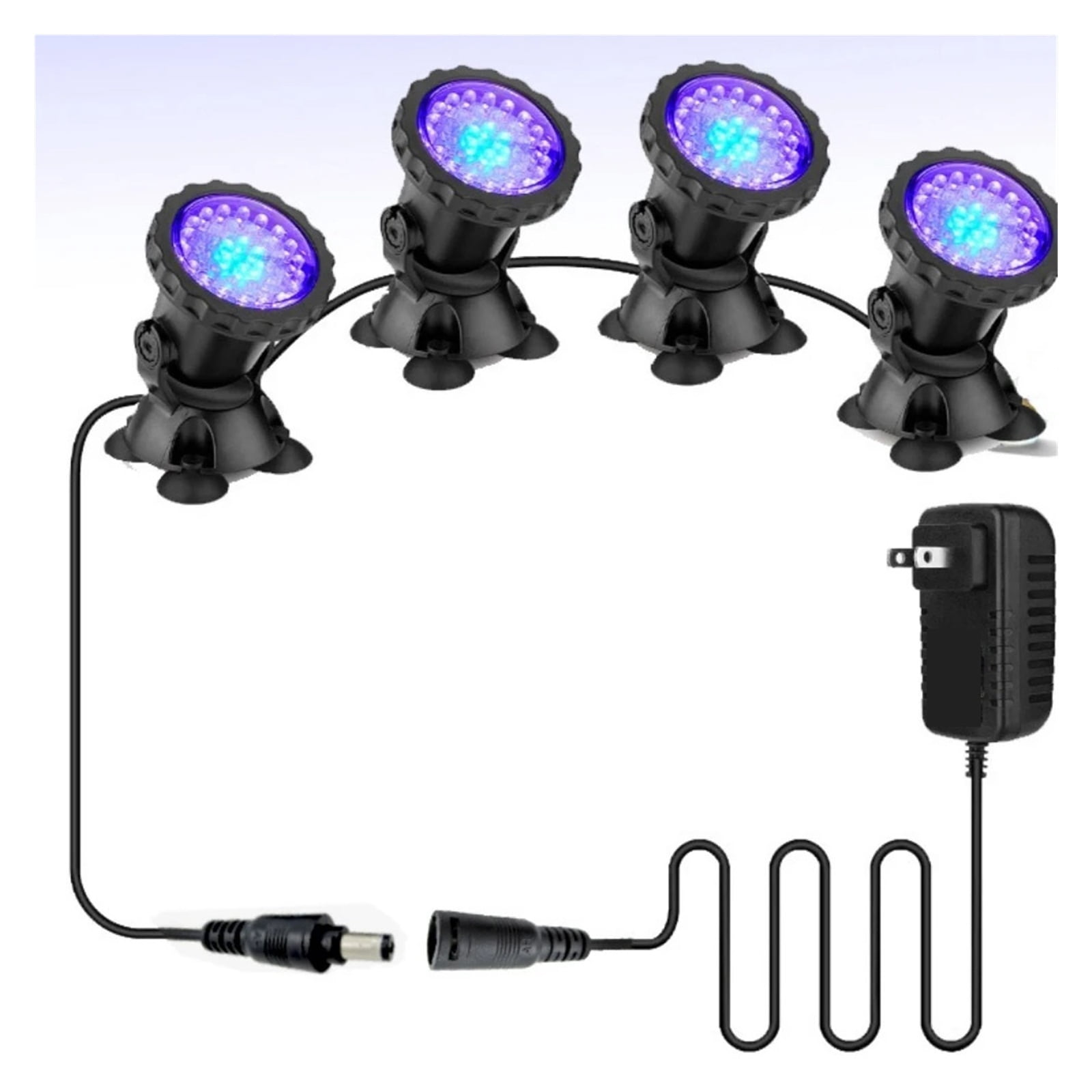 IP68 Waterproof Underwater LED Lights 12V RGB Multicolour Aquarium ...