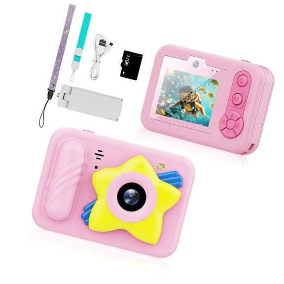 IP68 accepted Splashproof Camera For Kids 48MP Photos And Video seize