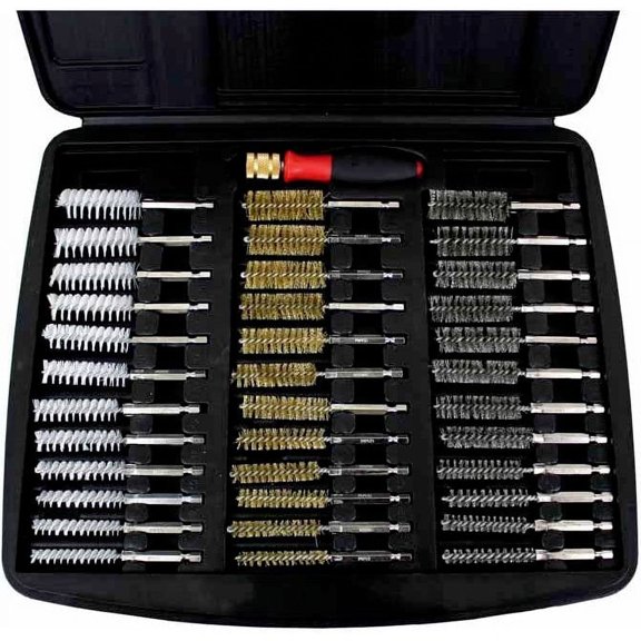 36-Piece Original Bore Brush Set - 8mm-19mm Brass, Stainless Steel, and Nylon - IPA #8001D