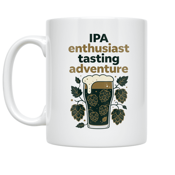 IPA Enthusiast Tasting Adventure - Beer Lover - 11 oz Ceramic Coffee Mug