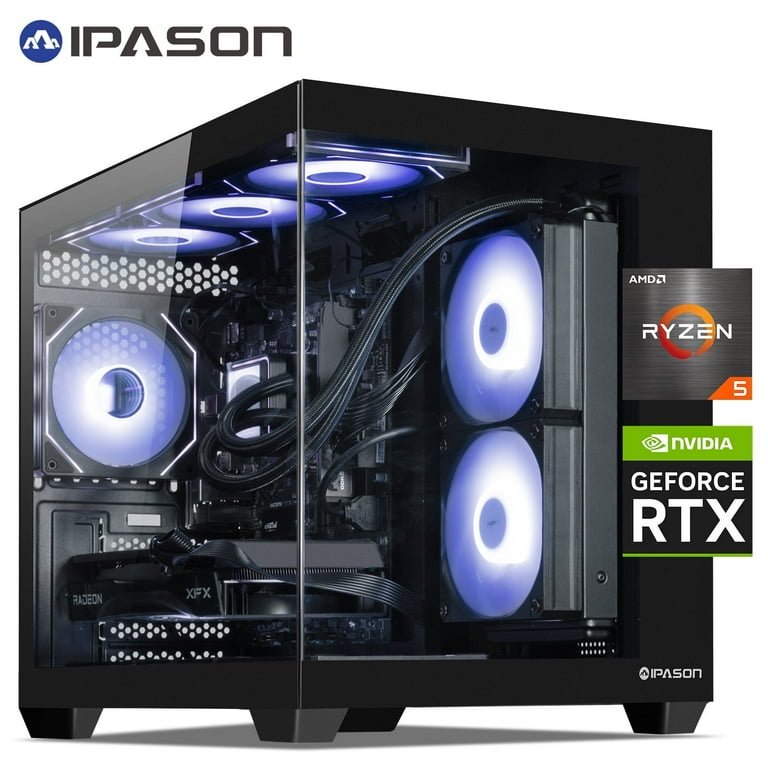 IPASON Gaming Desktop PC,AMD Ryzen5 9600X,Geforce RTX 5060