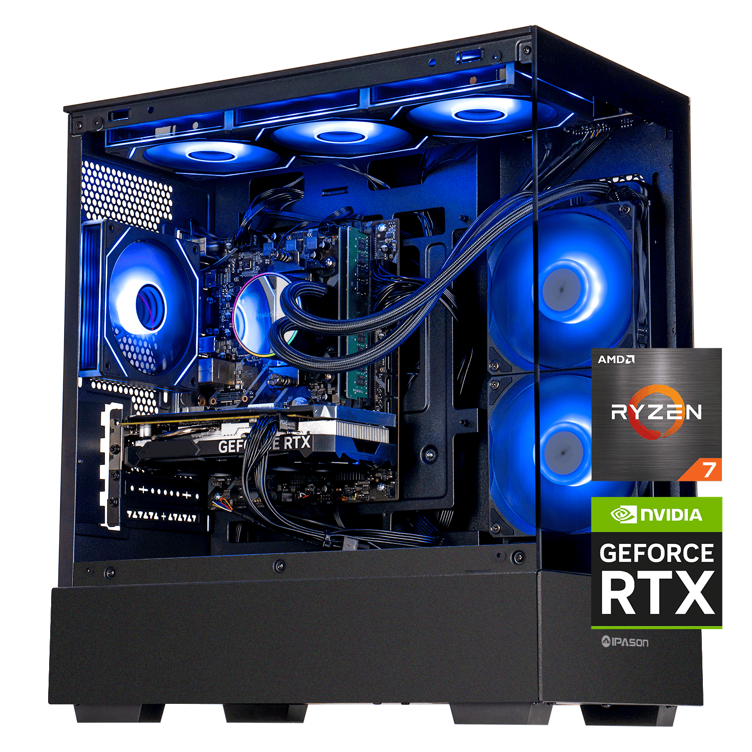 IPASON 小型PC Ryzen 5 Pro 4650G/16GB/512GB IPASON Gaming Desktop, AMD Ryzen 5 5600, NVIDIA RTX 4060 8GB