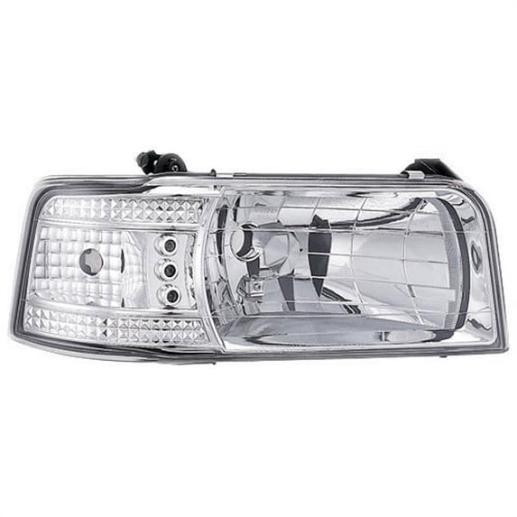 IPCW CWS-530C2 Ford Bronco 1992 - 1996 Head Lamps, Diamond Cut With Corners Chrome