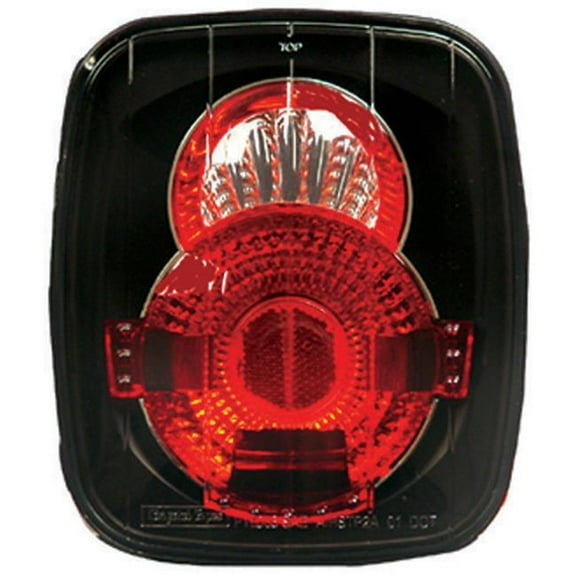 IPCW CWT-CE407CB Jeep Wrangler 1987 - 2006 Tail Lamps- Crystal Eyes Bermuda Black