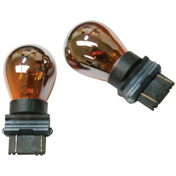 IPCW Colored Bulb-Platinum Series 3157 Waffle Mount Chrome- Amber