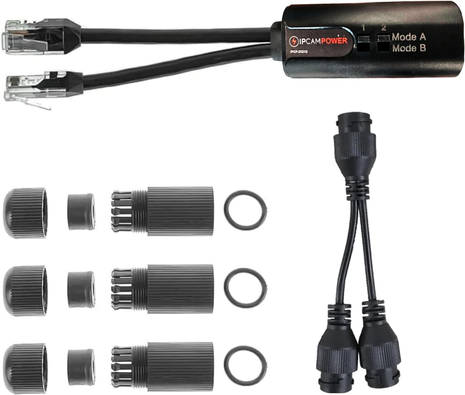 Create Idea 1 Paire D'adaptateurs Répartiteurs PoE étanches