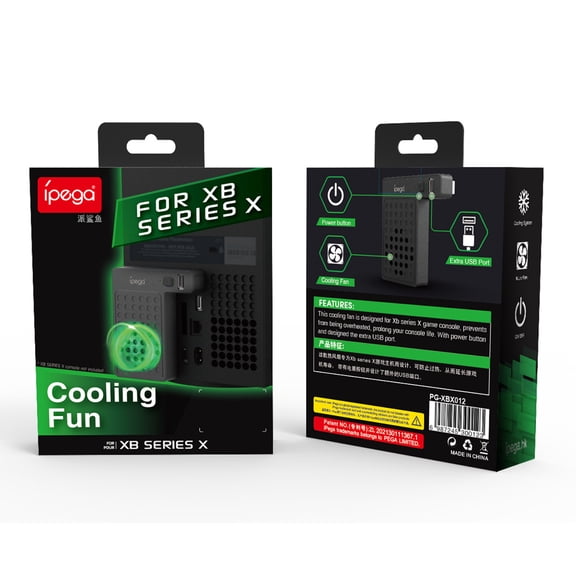 IPEGA Rear-Mount Cooling Fan for Xbox Series X (XSX), 3-Speed Adjustable Quiet Turbo Cooler, Dustproof Console Radiator Gaming Accessory