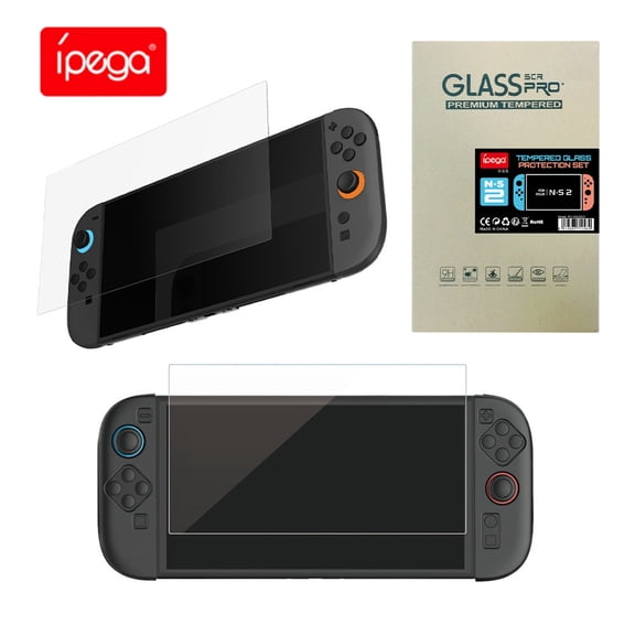 IPEGA Tempered Glass Screen Protector for Nintendo Switch 2 Console - Anti-Fingerprint HD Clear Scratch-Resistant Film, Bubble-Free Installation (1-Pack)