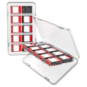 IPEGA Transparent Game Card Case for Switch/Switch 2 - Magnetic Lock Closure, Holds 20 NS2 Game Cards, Dustproof & Travel-Friendly Storage Organizer