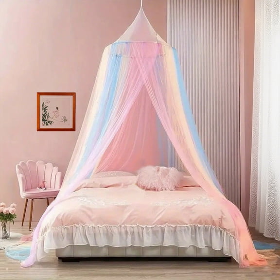 IPENNY Colorful Girls Bed Net Bedroom Hanging Bed Net Play Tent For Kids Nursery Room Net For /Double Bed 250cm Height Ceiling Hook Included Organic Sheet Set Percale Sheet Bed Sheets High Thread