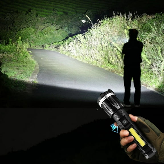 IPEWLEX 1000 Lumens Super Bright LED Flashlight, Zoomable and Rechargeable with 4 Modes for Powerful Handheld Illumination