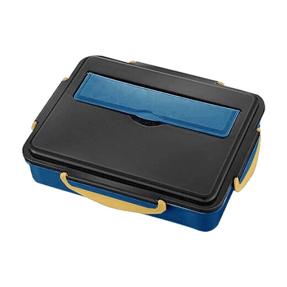 IPEWLEX 1500ML Five-Compartment Stainless Steel Lunch Box for Office Workers and Students - Lightweight, Portable with Multiple Heating Options