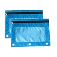 thumbnail image 1 of IPEWLEX 2-Pack B5 Binder Pouches for Ring Binders - Heavy-Duty Polyester Zippered File Bags, Triple-Hole Office Document Storage Organizer, 1 of 6