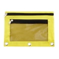 thumbnail image 1 of IPEWLEX 3 Ring Binder Pencil Pouch - 2 Zipper Compartments with Clear View Window, Cloth Cosmetic Bag & Pull Ring, 1 of 2