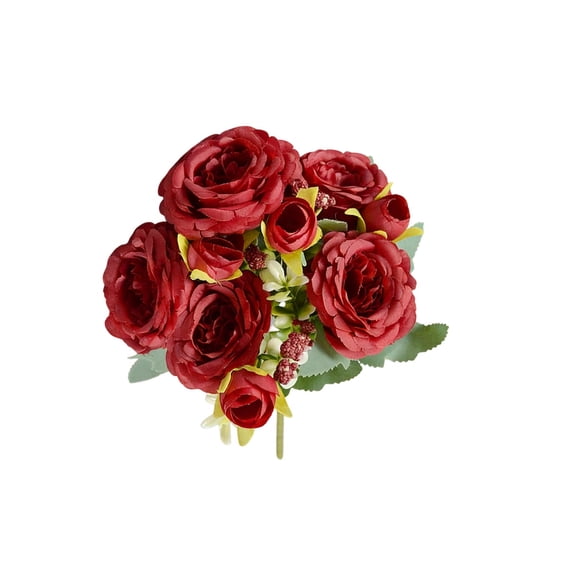 IPEWLEX 5-Branch Hyper-Realistic Rose Bouquet – Lifelike Gradient Petals, Bendable Stems & Fade-Resistant Design for Wedding, Home, Table & Event Decor