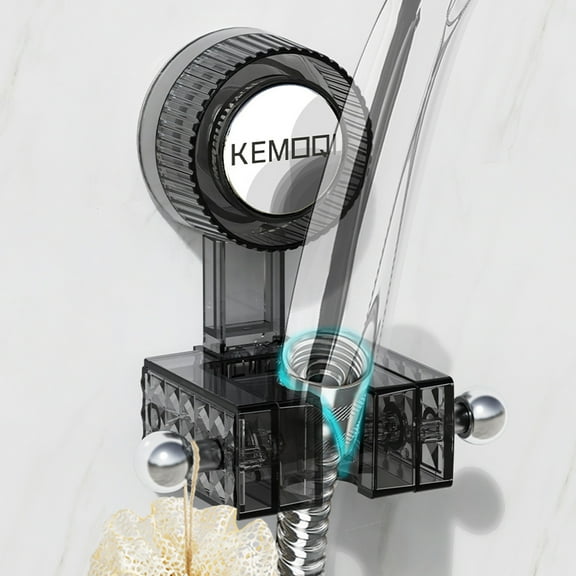 IPEWLEX Adjustable Suction Cup Shower Head Holder, Wall Mount Handheld Shower Rack, No Drilling, Strong Suction, Multi-Functional