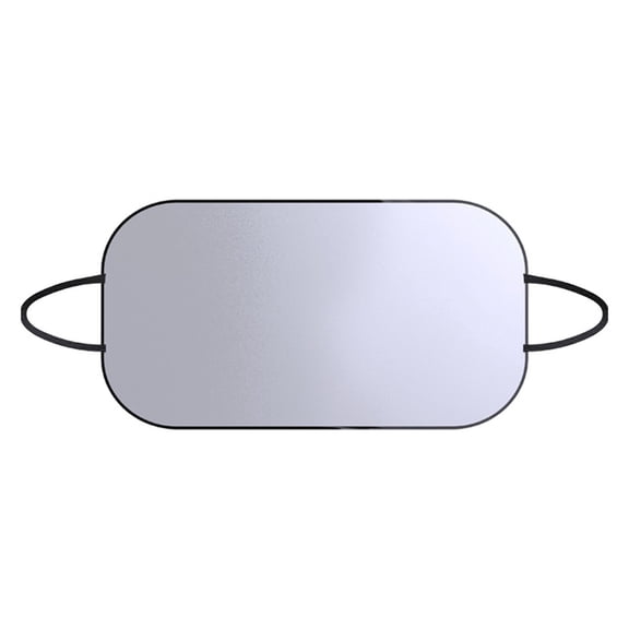 IPEWLEX Aluminum Foil Car Front Sunshade Shield for Summer, Light Insulation and Explosion-proof Sunscreen Mat, Gray, 140x80cm