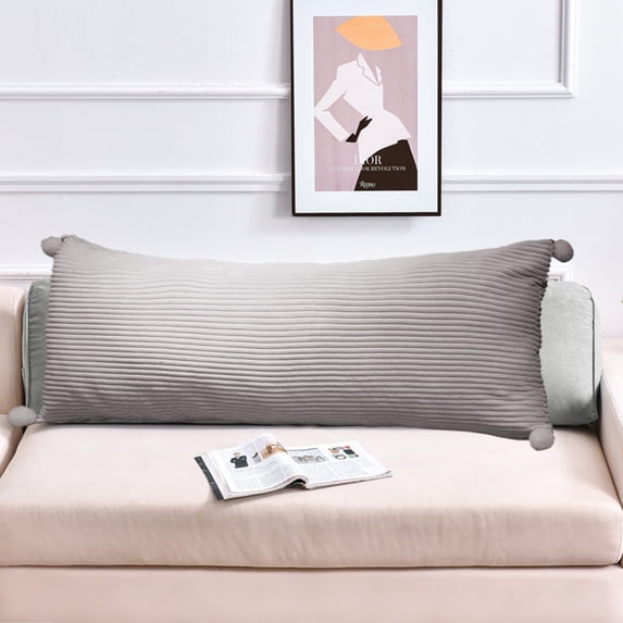 IPEWLEX Body Pillow for Adults- Pillow Insert for Sofa Bedroom,23.6 In Pillows for Bed Shredded Full Pillows Pillowcase + Pillows Core-Zipper Type(Beige)