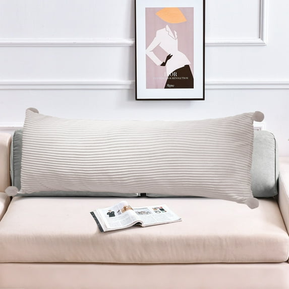 IPEWLEX Body Pillow for Adults- Pillow Insert for Sofa Bedroom,23.6 In Pillows for Bed Shredded Full Pillows Pillowcase + Pillows Core-Zipper Type(White)