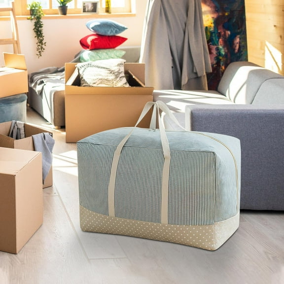 IPEWLEX Breathable Linen Storage Box, Foldable Washable Organizer for Clothes & Quilts, Large Capacity Home Storage Bin