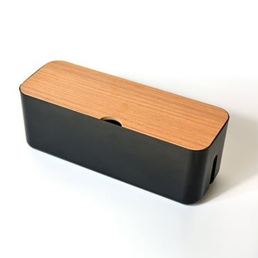 IPEWLEX Cable Management Box - Cord Organizer for Desk, TV, and Computer Wires - Fashionable Power Strip Box for Home and Office USB Hub System to Cover and Hide Power Strips and Cords