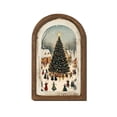 thumbnail image 1 of IPEWLEX Christmas Wooden Wall Art Sign with Holiday Scene – Rustic Wall Decor for Home & Entryway, 1 of 7