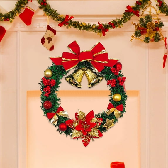 IPEWLEX Christmas Wreath - Holiday Decor for Front Door, Window Display, Festive Decoration, Gift for Friends and Family
