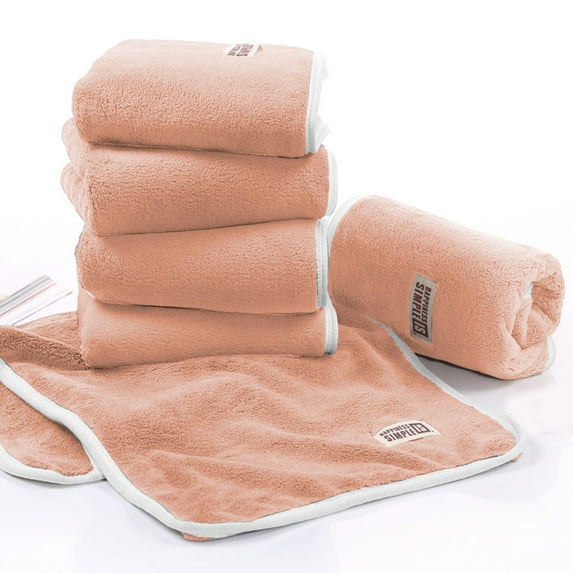 IPEWLEX Cotton Bath Towel, Soft and Absorbent Coral Fleece, High Density Washcloth, 14x29in, Eco-Friendly, Elegant Design